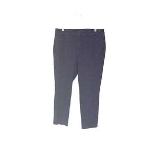 Old Navy Blue Houndstooth Plus Career Office Straight Leg Pixie‎ Pants Size 14